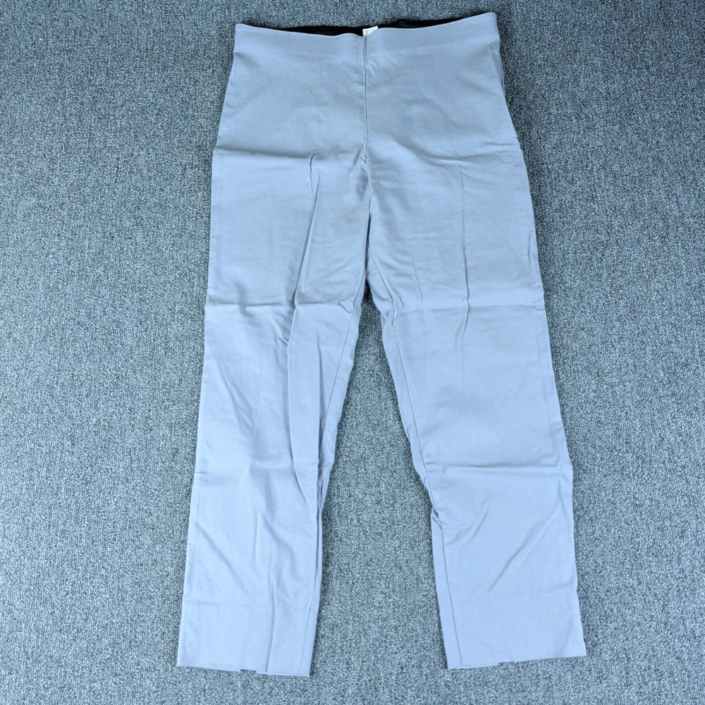Equestrian Pants Size L Womens Light Blue Gray Stretch Pull‎ On Side Slit USA